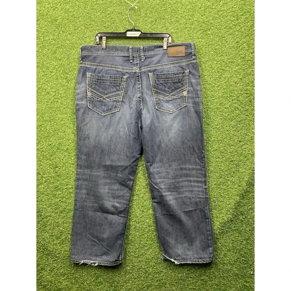 BKE Jeans Mens 40R Seth 40x28 Straight Leg Mid Rise Affliction Y2K Dark Wash